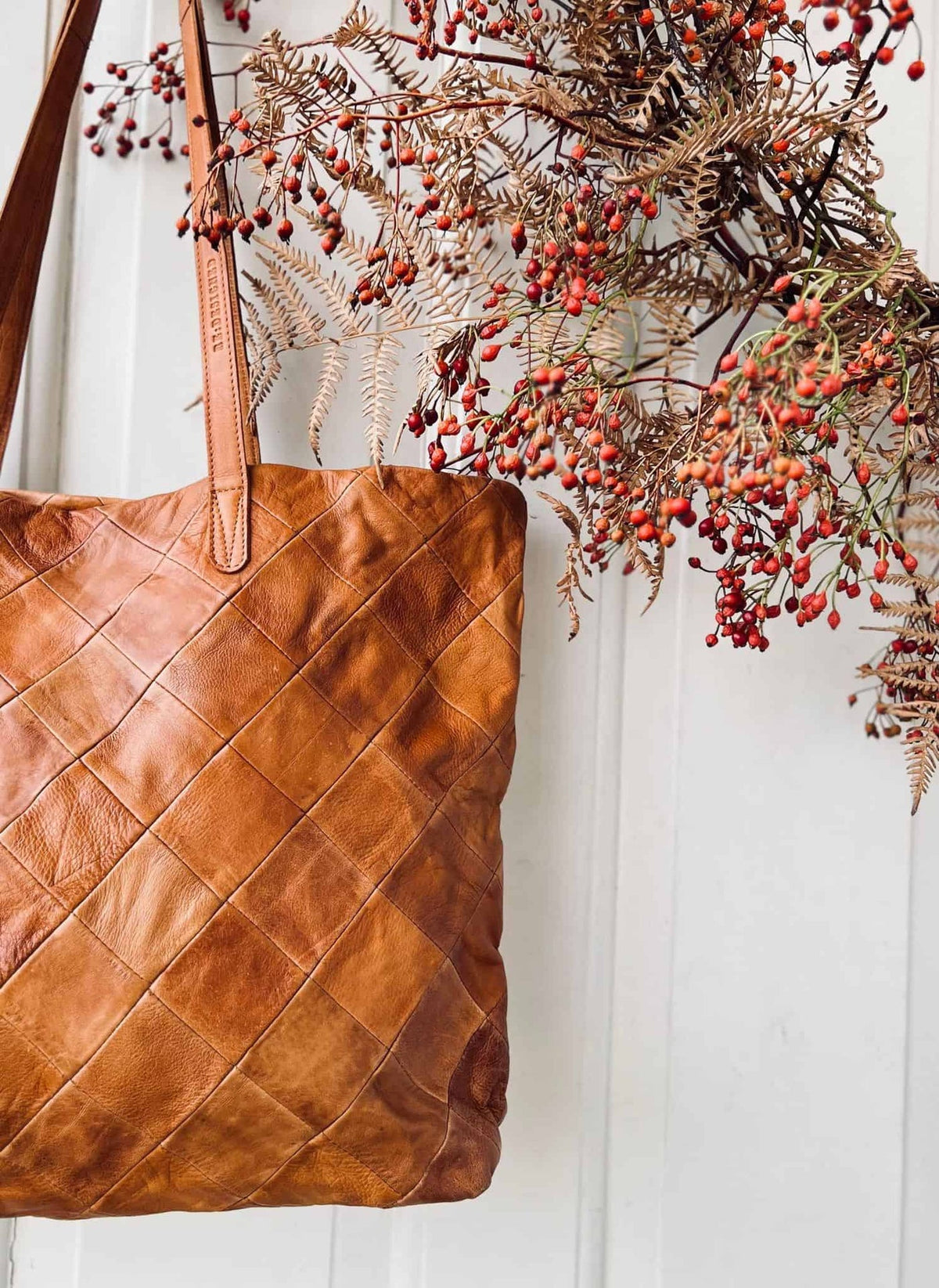 Shopper - Cognac Deluxe - VIAMAJA.DK