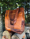 Shopper i kraftig recycling læder - Cognac - VIAMAJA.DK