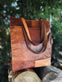 Shopper i kraftig recycling læder - Cognac - VIAMAJA.DK