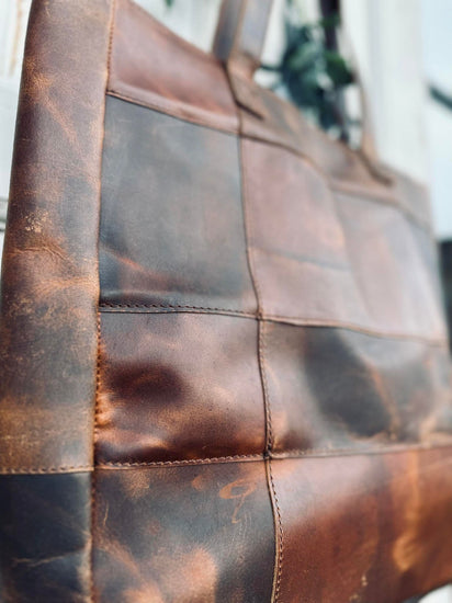 Shopper PATCHWORK - Dark walnut DELUXE - VIAMAJA.DK