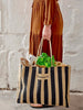Shopper Svart striper