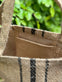 Shopper / strandtaske - Jute med strib - VIAMAJA.DK