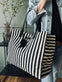 Shopper STRIBE Canvas Big - VIAMAJA.DK