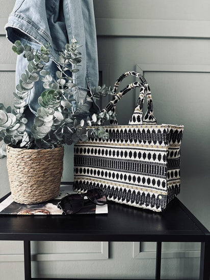 Shopper Summer deluxe – Black - VIAMAJA.DK