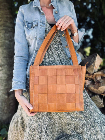 Shopper VERO FLET – Cognac - VIAMAJA.DK