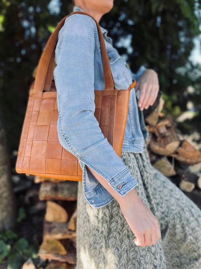 Shopper VERO FLET – Cognac - VIAMAJA.DK