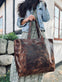 Shopper XL OLINE DARK URBAN - Bøffellæder - VIAMAJA.DK