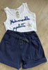 Shorts med stretch - Navy