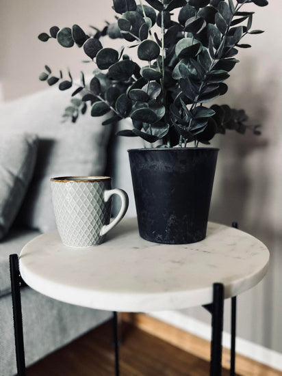 Sidebord - Hvid marmor - VIAMAJA.DK