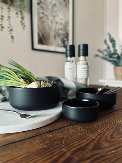 Skål – Black stone 400ml - VIAMAJA.DK