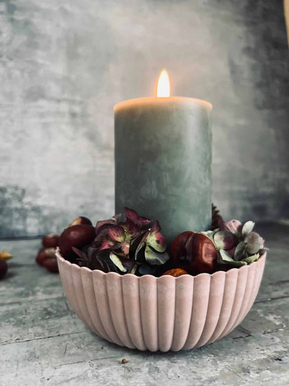 Skål med bølgekant – Rosa - VIAMAJA.DK
