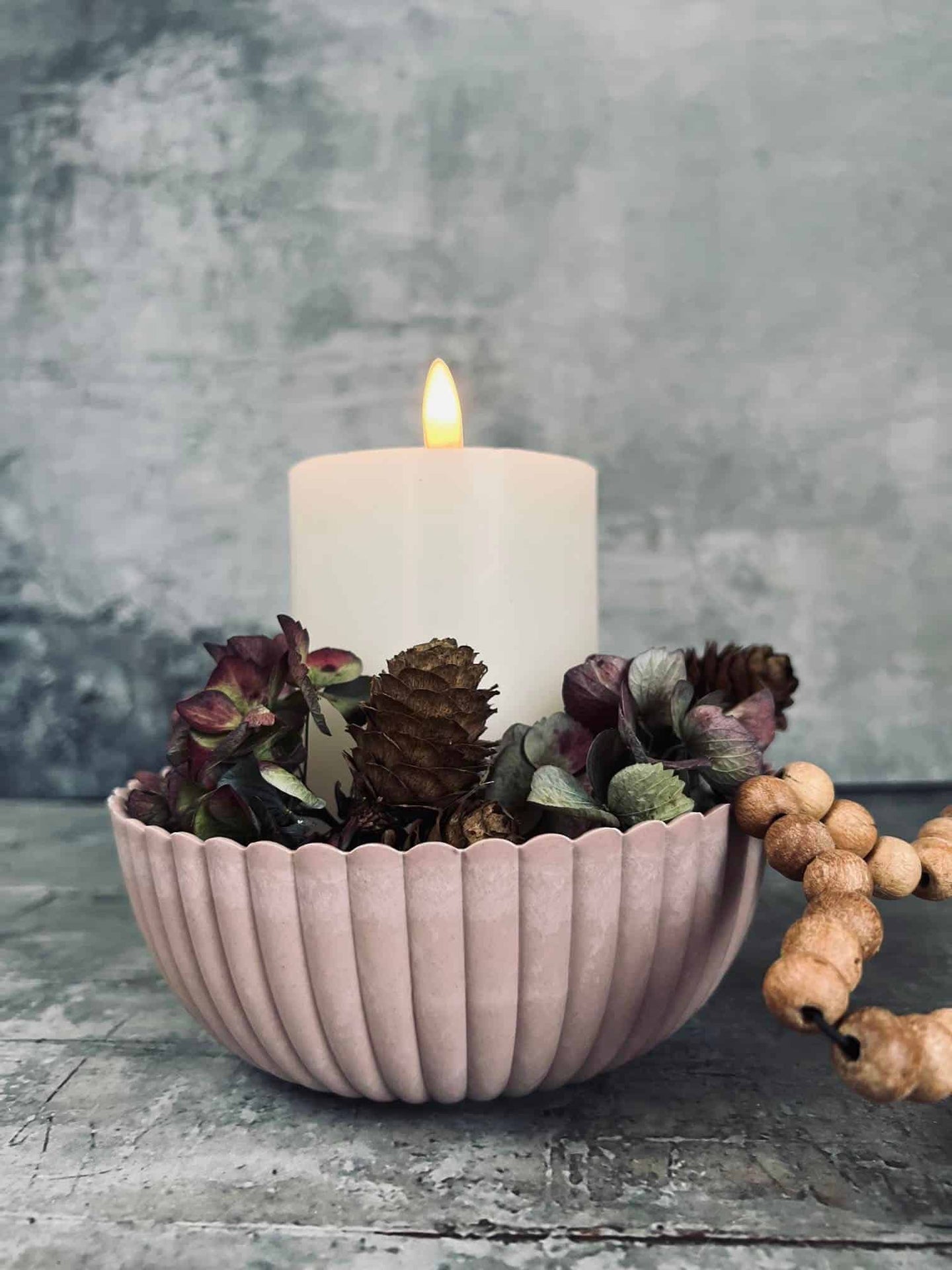 Skål med bølgekant – Rosa - VIAMAJA.DK