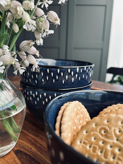 Skål Nordic blue – stentøj - VIAMAJA.DK