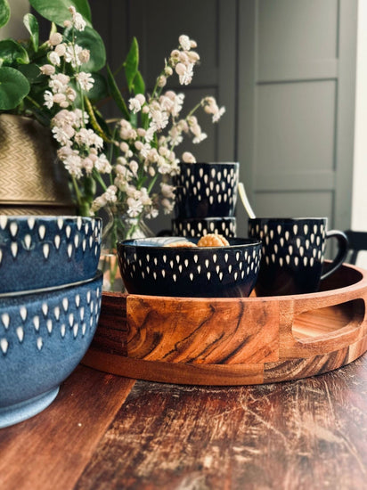 Skål Nordic blue – stentøj - VIAMAJA.DK
