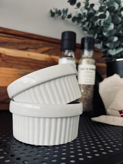 Skåle i hvid porcelæn - Sæt af 2 stk - VIAMAJA.DK