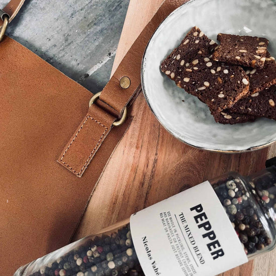 Skindforklæde – Cognac bøffellæder - VIAMAJA.DK