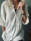 Skjorte Celina med broderi – White - VIAMAJA.DK