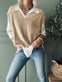 Skjorte med vest – Onesize Norah beige - VIAMAJA.DK