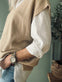 Skjorte med vest – Onesize Norah beige - VIAMAJA.DK