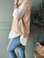 Skjorte med vest – Onesize Norah beige - VIAMAJA.DK