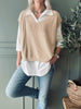 Skjorte med vest – Onesize Norah beige