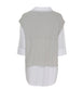 Skjorte med vest – Onesize Norah grey - VIAMAJA.DK