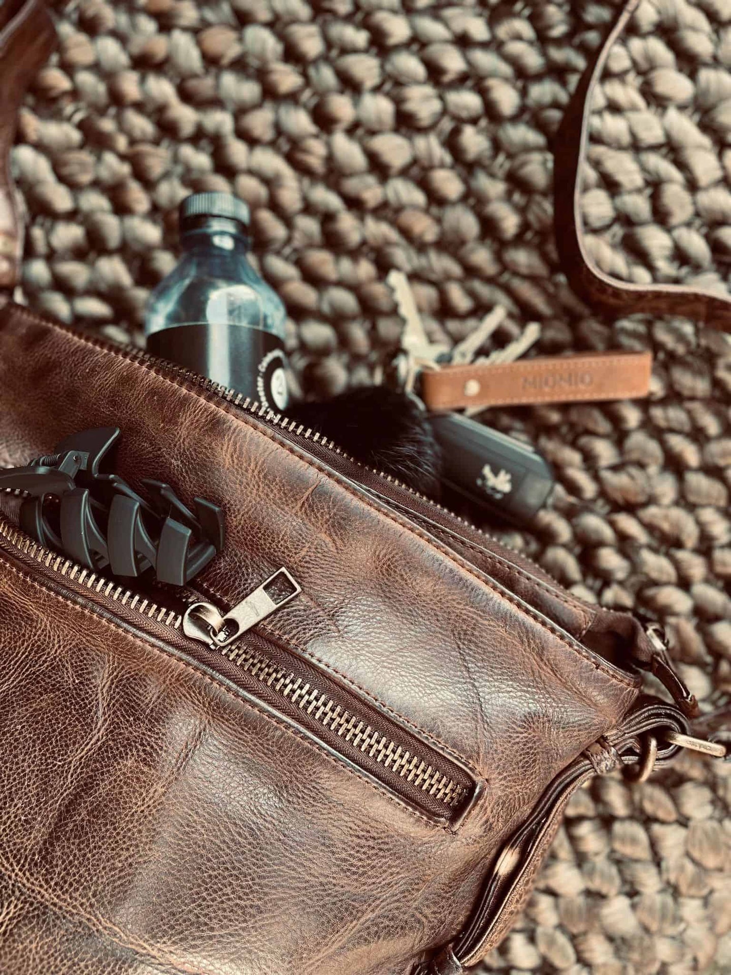 Skuldertaske BLACKO – Cool Brown vintage look - VIAMAJA.DK