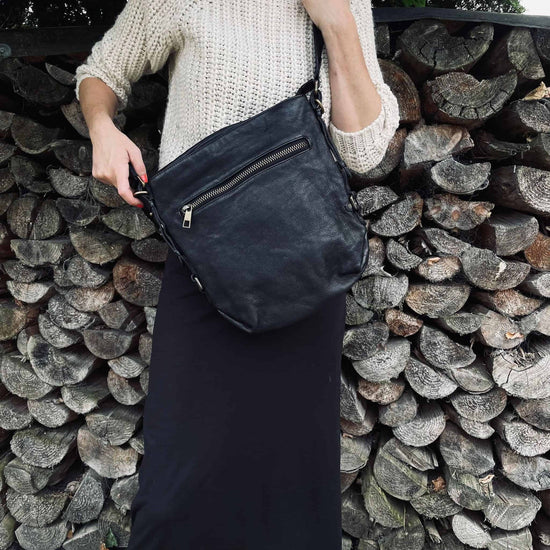 Skuldertaske BLACKO - cool vintage look - VIAMAJA.DK