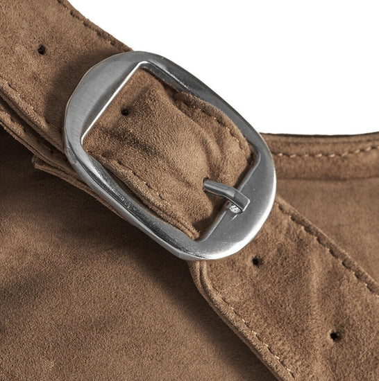 Skuldertaske Dark sand leather - VIAMAJA.DK