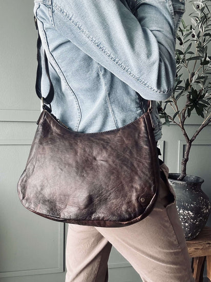 Skuldertaske ELSA – Winter brown - VIAMAJA.DK