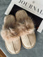 Slippers Lys Camel - VIAMAJA.DK