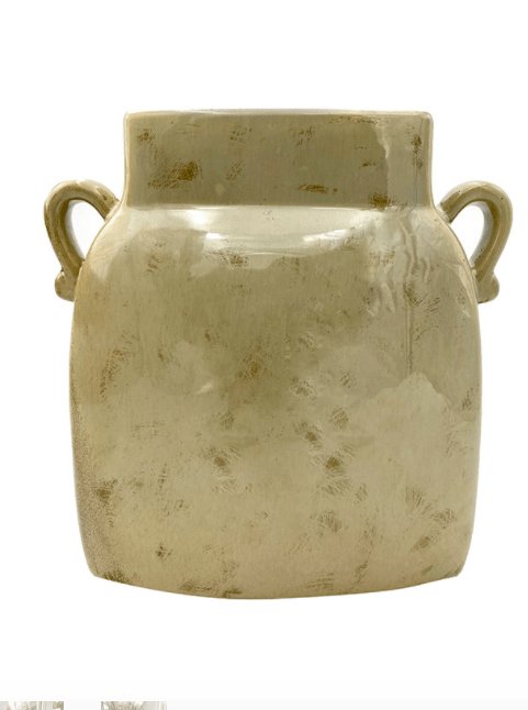 Smuk cremefarvet keramik vase - VIAMAJA.DK