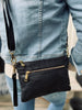Vakker skinnclutch - LADY black / gold