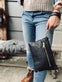 Smuk læder clutch - LADY black / gold - VIAMAJA.DK
