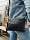 Smuk læder clutch - LADY black / gold - VIAMAJA.DK