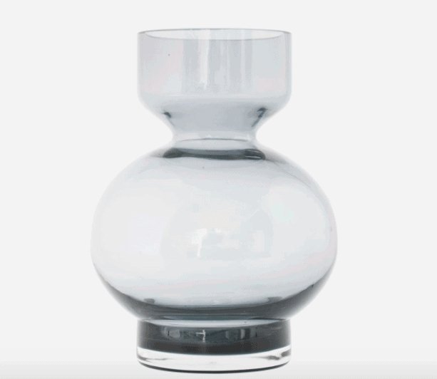 Smuk Lowa-vase i røgfarvet glas - VIAMAJA.DK