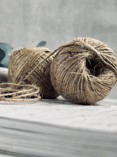 Snor til dekoration , 2 stk brun jute - VIAMAJA.DK