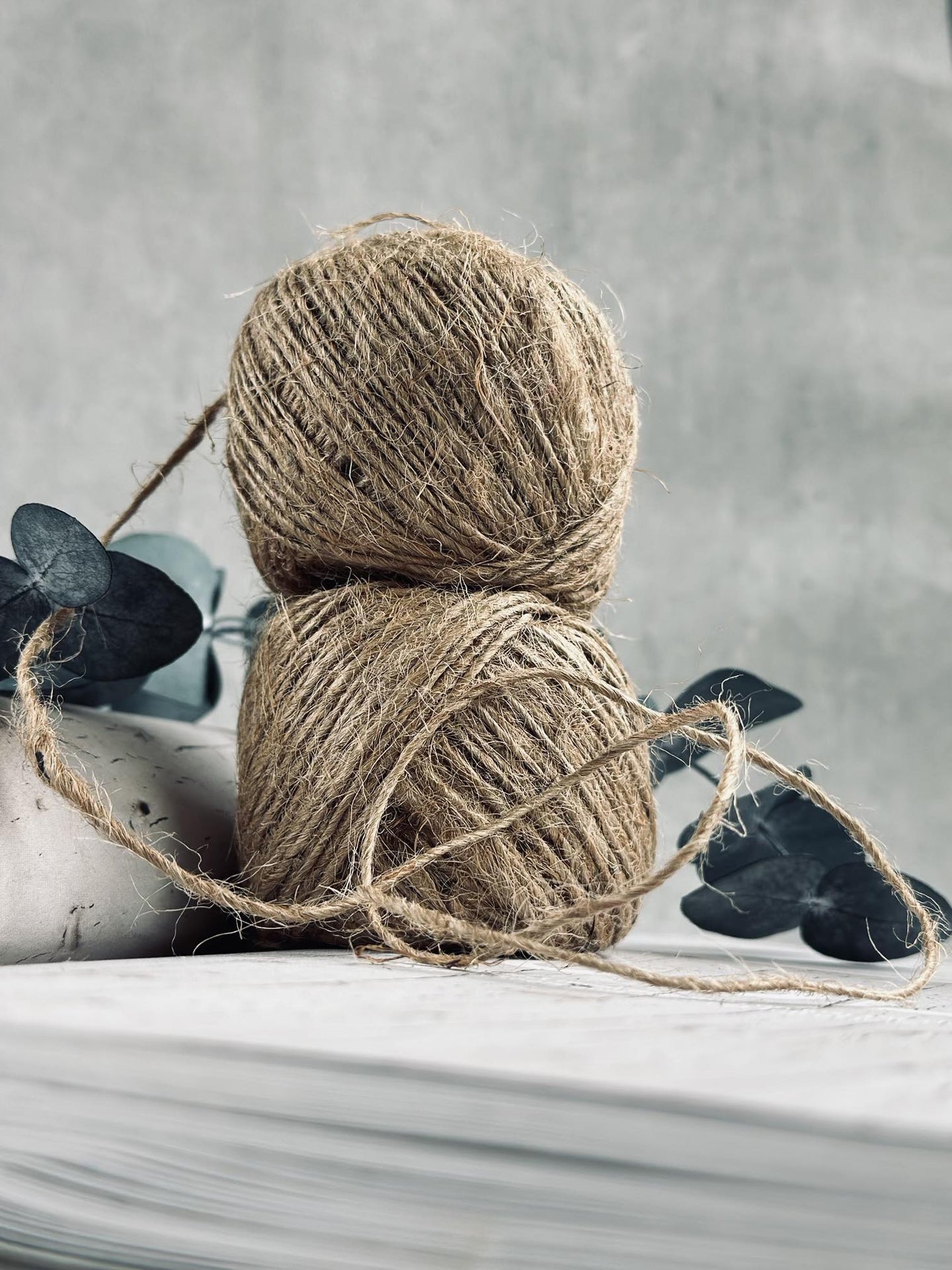 Snor til dekoration , 2 stk brun jute - VIAMAJA.DK