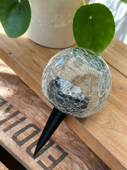 Solcelle glaskugle - Dia 12 cm - VIAMAJA.DK