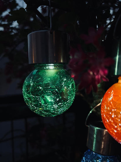 Solcelle LED pære med ophæng - 3 stk COLOR - VIAMAJA.DK