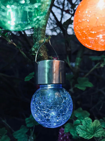 Solcelle LED pære med ophæng - 3 stk COLOR - VIAMAJA.DK