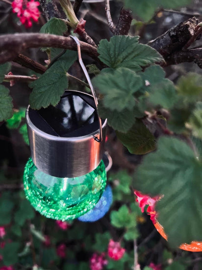 Solcelle LED pære med ophæng - 3 stk COLOR - VIAMAJA.DK