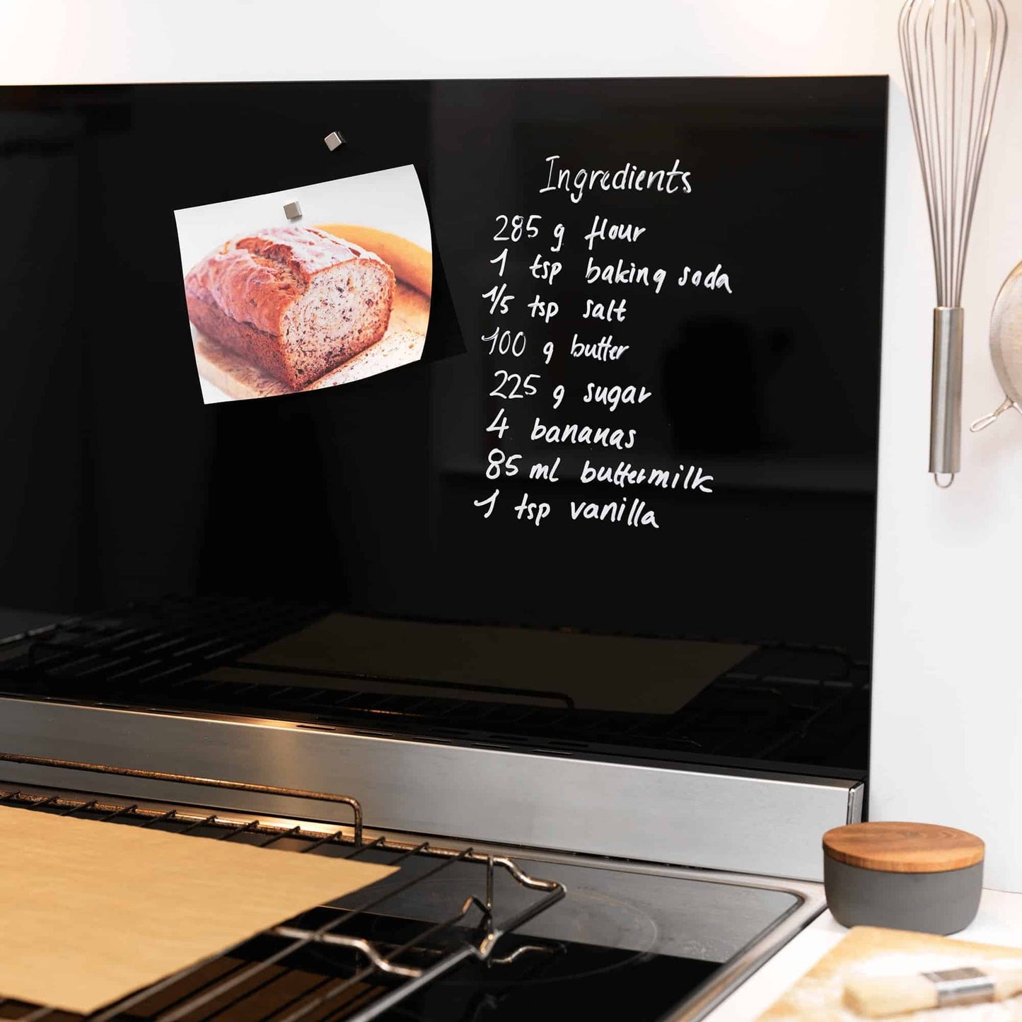 STÆNKPLADE - 100 X 50 CM - SORT MAGNETISK - VIAMAJA.DK