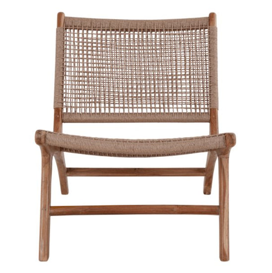 Stol i teaktræ og polyrattan - VIAMAJA.DK