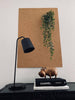 Stor bordlampe i svart metall - 56 cm