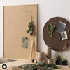 Stor Hessian oppslagstavle m. treramme – 90x60cm