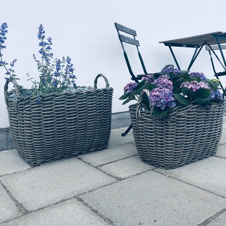 Stor plantekurv i rattan - VIAMAJA