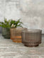 Stort glas til fyrfadslys coral sand - VIAMAJA.DK