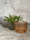 Stort glas til fyrfadslys coral sand - VIAMAJA.DK