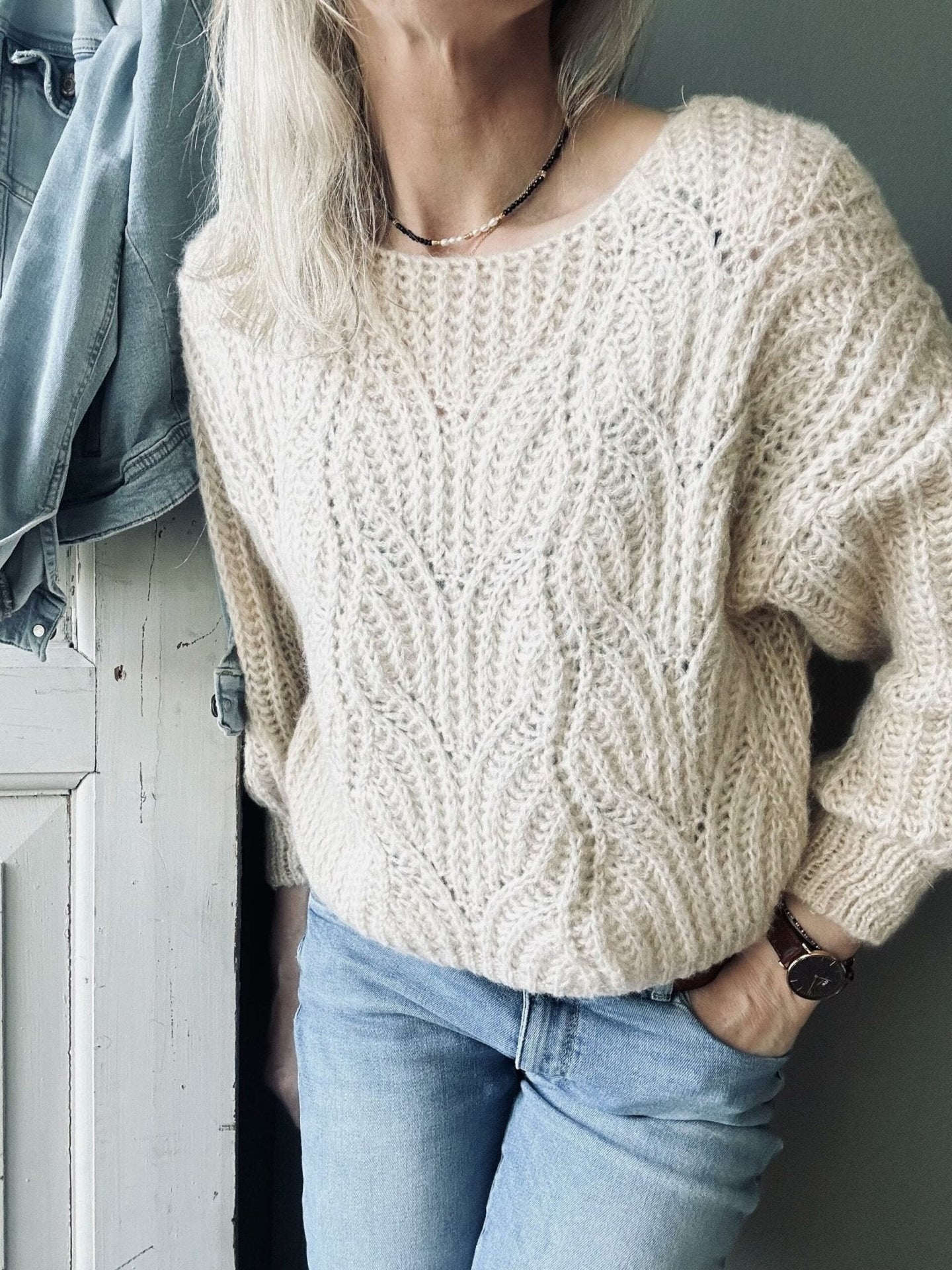 Strik Elisa med mønster – S / M - VIAMAJA.DK